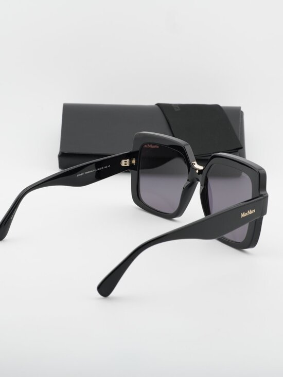 Max Mara ERNEST MM0088 01A Square Sunglasses - Black / Smoke main image 5